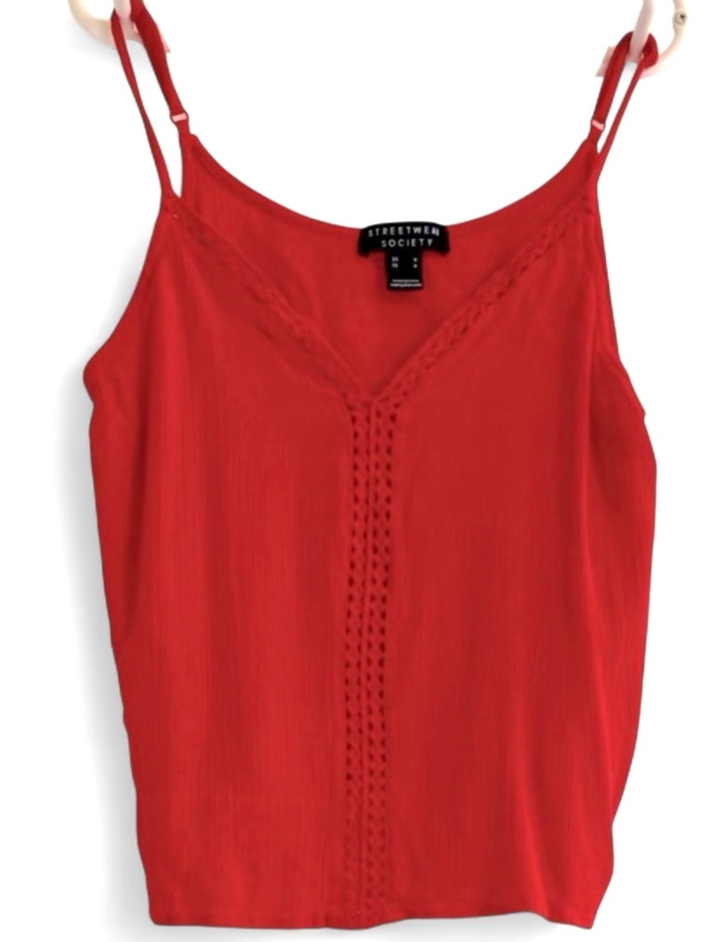 Streetwear Society Red Camisole Crop Top Size Medium